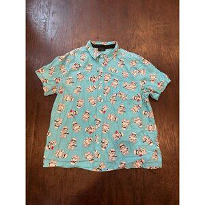 Disney parks Star Wars stormtrooper button down mens L shirt GB7